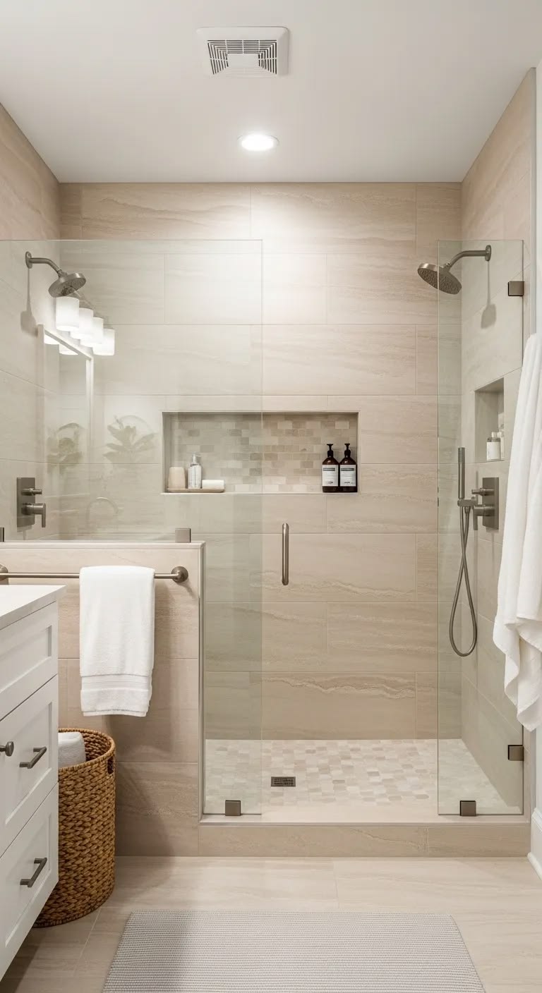 Completed bathroom remodel